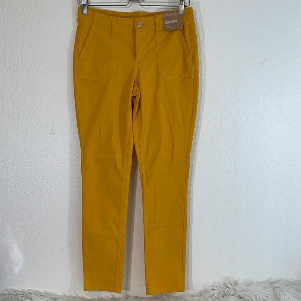 ROEBUCK CO. ANKLE SKINNY UTILITY CHINO ANKLE PANT MID RISE SIZE 4 NEW